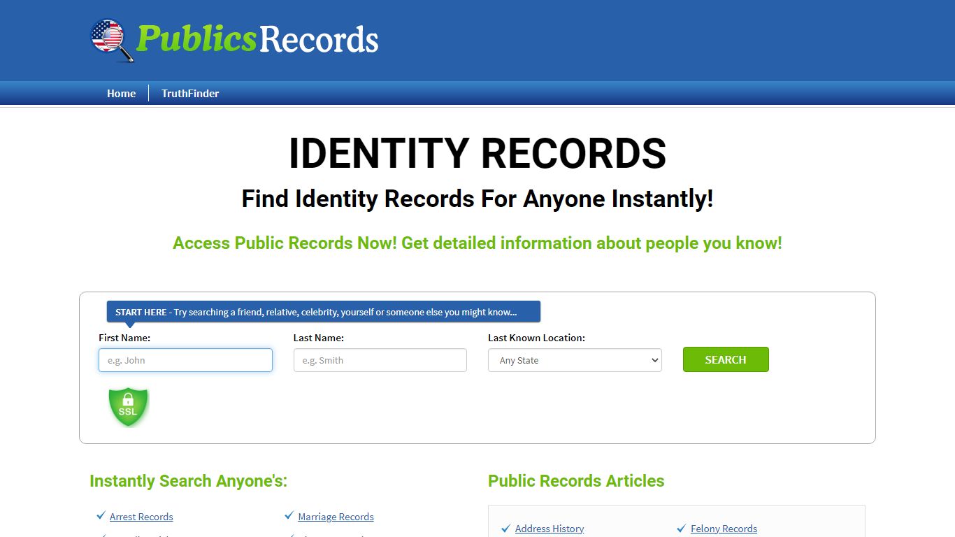 Find Identity Records For Anyone